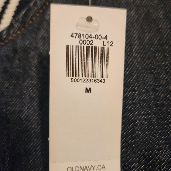 Old Navy Denim Jacket with Striped Trim - Picture 3 of 4